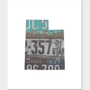 Vintage Utah License Plates Posters and Art